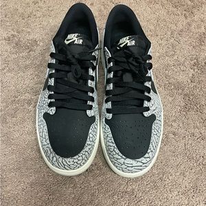 Nike Retro Low OG Black Cement Elephant Print